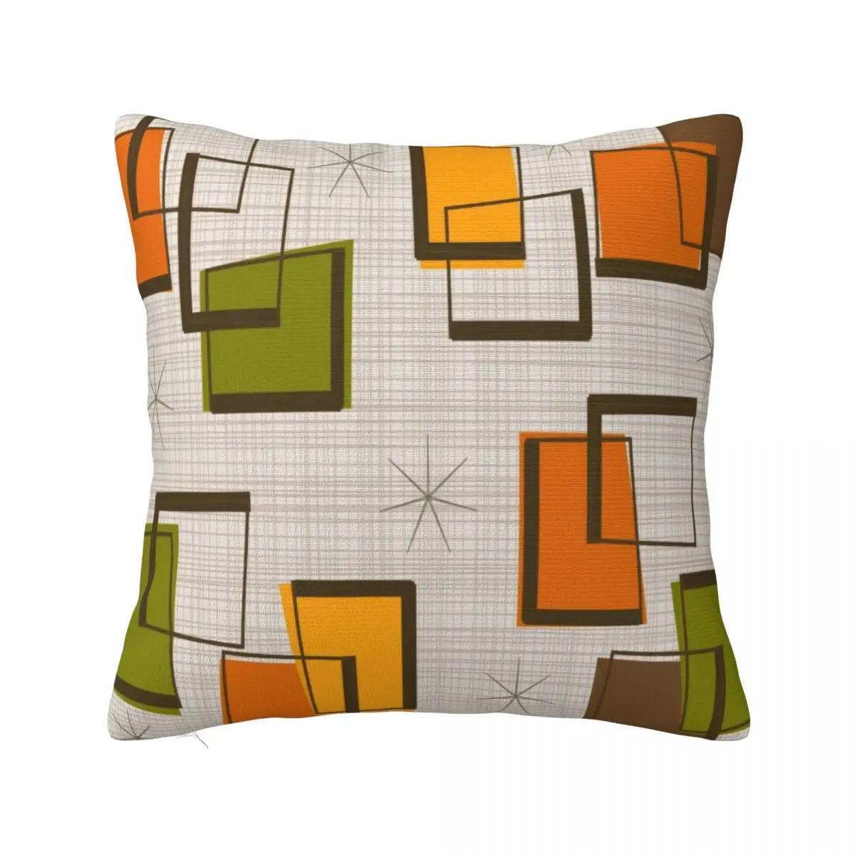 

Rectangles and Stars Mid-Century Throw Pillow Sofa Pillow Cover Christmas Pillow Cases