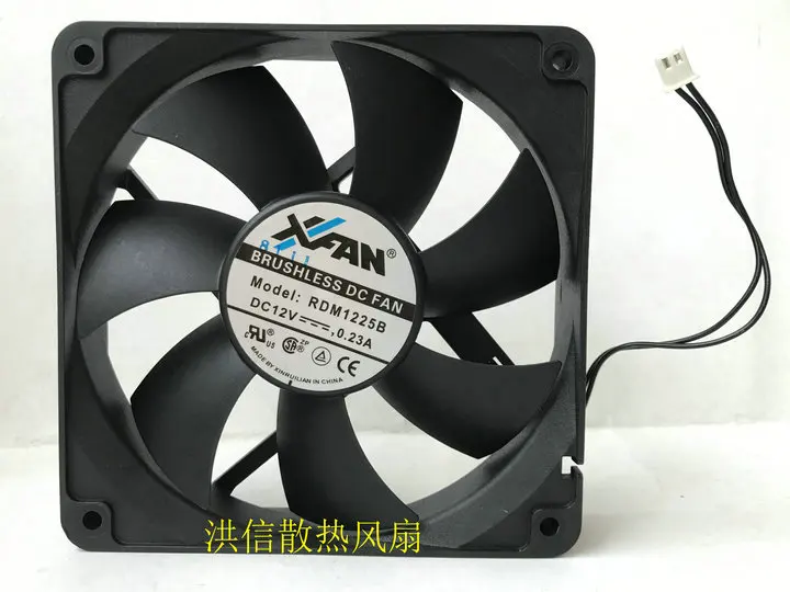 

Free shipping original XFAN 12025 RDM1225B DC12V 0.23A 120 * 25mm chassis cooling fan