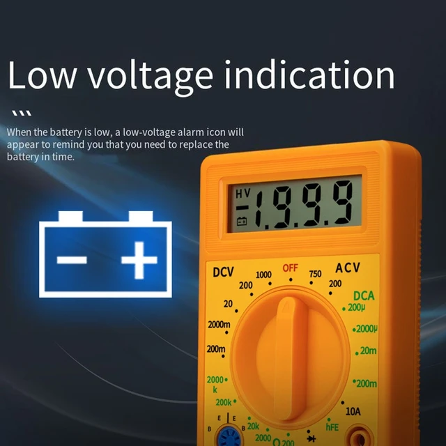 Digital LCD Voltmeter Ammeter Ohmmeter Multimeter Volt AC DC