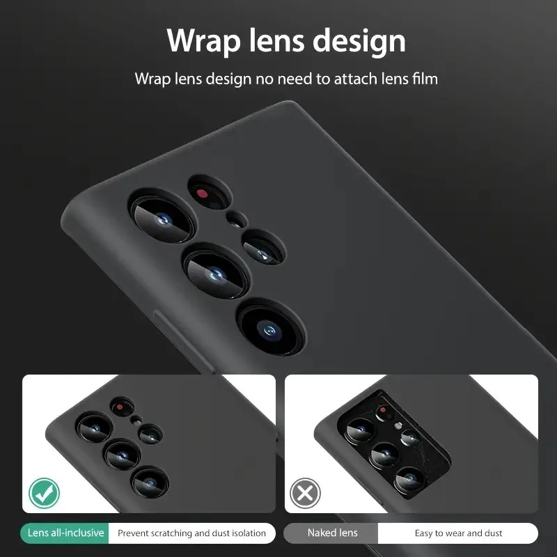 Luxury Liquid Silicone Soft TPU Phone Case - S25 Ultra Plus
