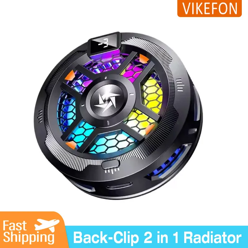 Mobile Phone Magnetic SL18 Back-Clip 2 in 1 Semiconductor Refrigeration Cooling Fan Radiator For IOS Android PUBG Game Cooler