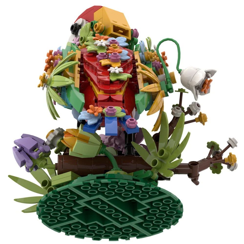 Moc Blumen Brid Modell Baustein Set DIY kreative Tier Ornamente dekorative zusammen gebaute Ziegel Spielzeug Kinder Geburtstags geschenk – Detail 5