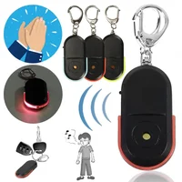 Wireless 10m Anti-Lost Alarm Key Finder Locator Keychain Whistle Sound With LED Light Mini Anti Lost Key Finder 1