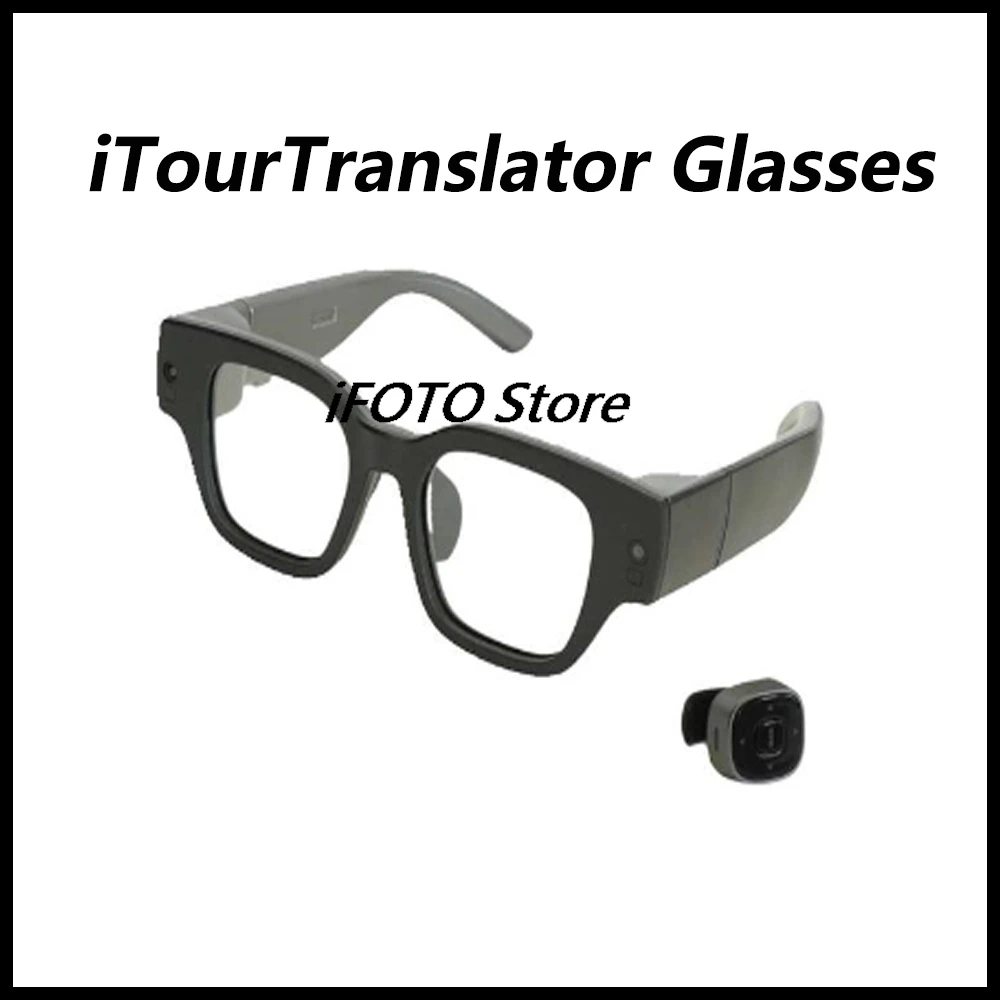 iTour Device Trans iTourTranslator AR Glasses, Language Translator Bilingual subtitles OLED Display Bluetooth Chat GPT AI Voice