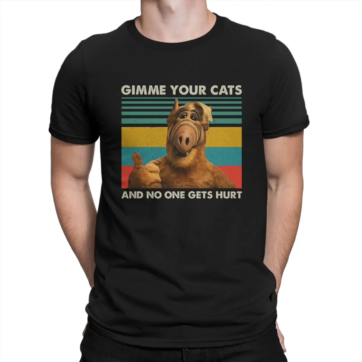 Alf The Animated Series Retro Emmi Your Cats Tshirt Homme Abbigliamento Uomo Blusas Cotton T Shirt For Men