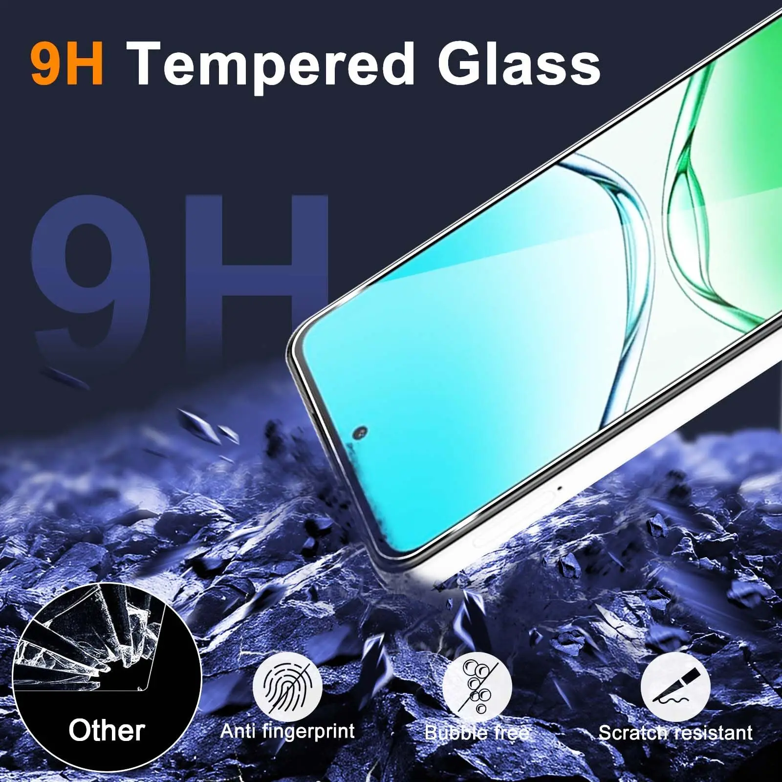 Premium Tempered Glass Screen Protector - 6.67 inch, HD Clear, 9H Hardness, Anti-Scratch, Case Friendly