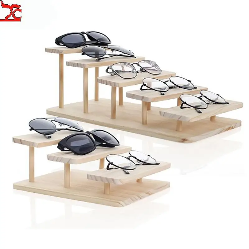 1Pcs Multilayer Wood Glasses Display Stand Anime Jewelry and Doll Sunglasses Show Fram for Shop Counter