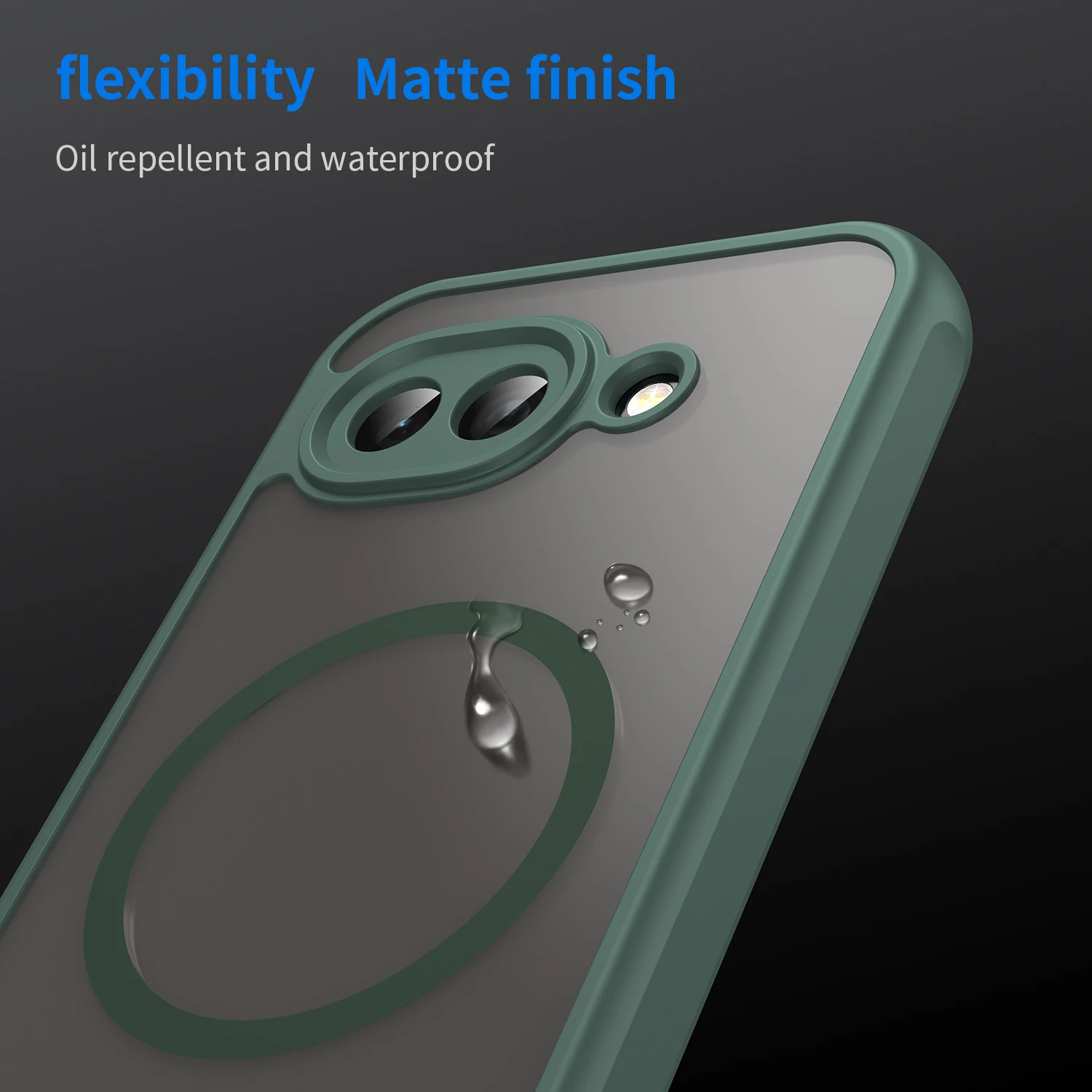 Translucent Frosted Magnetic Armor Case - Luxury Business Hard Bumper Cover