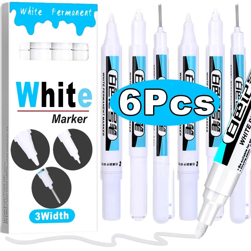 Marker Pens 0.7/1.0/2.5MM Permanent for Wood Plastic Leather Glass Stone Metal Art Painting Supplies