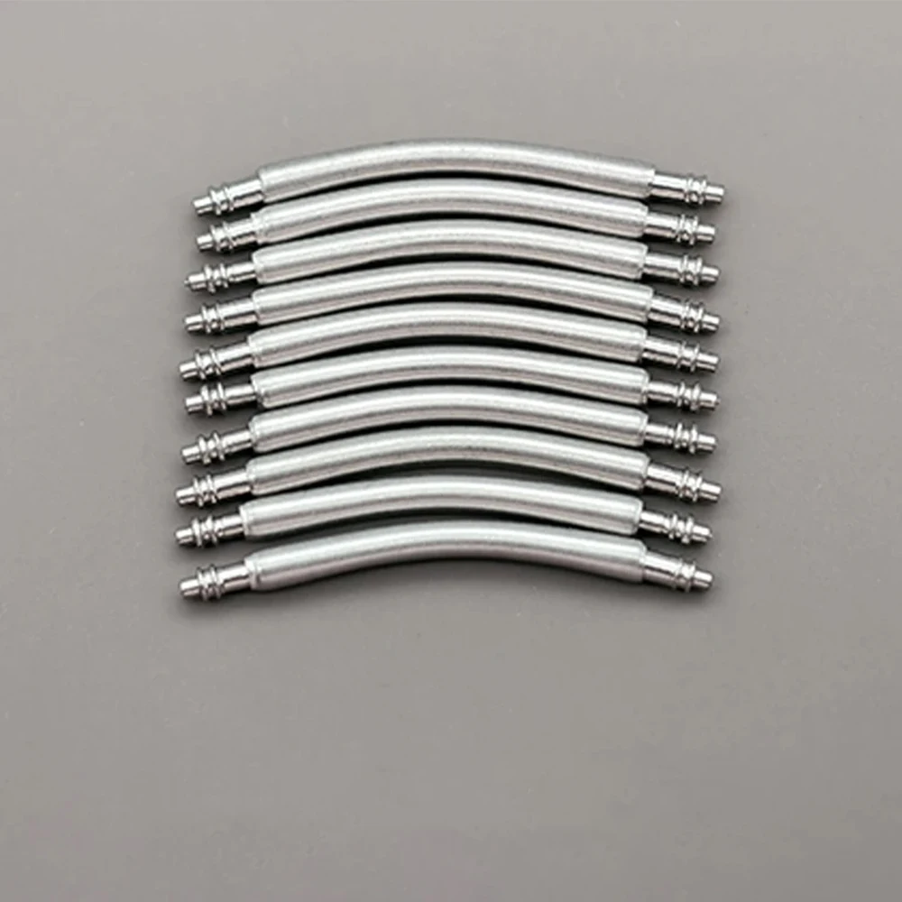 20PCS Curved Stainless Steel Spring Bars for Watch Strap Buckles, 1.8mm Diameter, 16mm-26mm Width Range