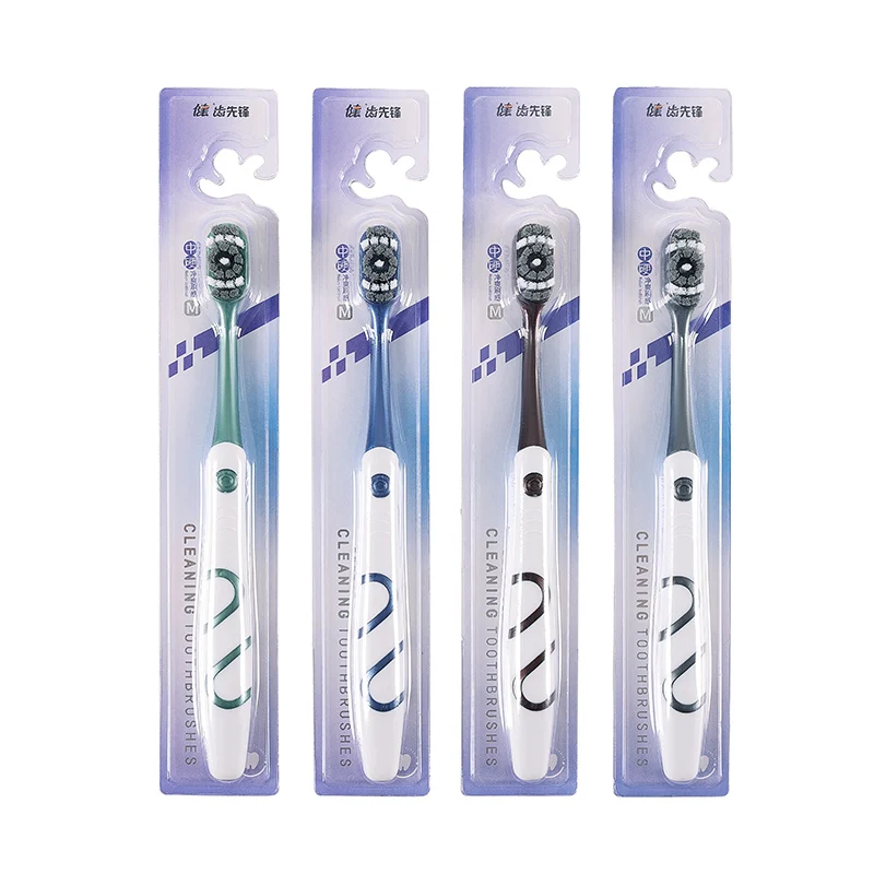 Bamboo Charcoal Toothbrush Electric Toothbrush Soft Toothbrush Portable Toothbrush Men's Adult Universal Harbristled Toothbrush for Deep Cleaning 360&deg; Bristles Independent Packaging Whitening and Cleaning
