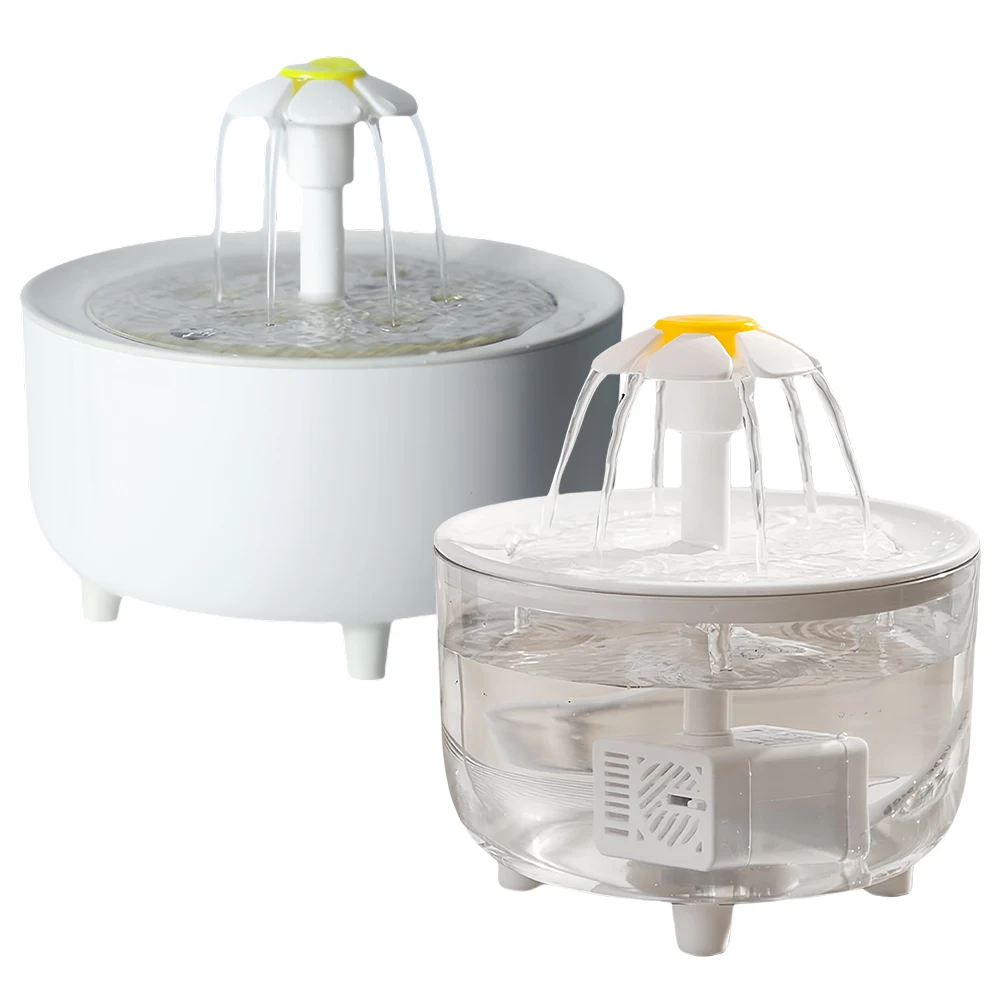 1200ml Pet Drinking Dispenser Drinker USB Cats Water Filter Auto Filter Transparent Cat Drinker Automatic Cat Drink Bowl Filter