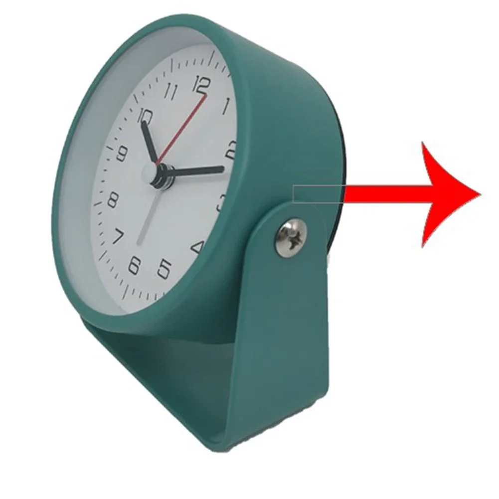 Alarm Clock Nordic Luxury Alarm Clock Mute Children's Student Desk Table Clock Bedroom Study Room Simple Frosted Metal Clock 5