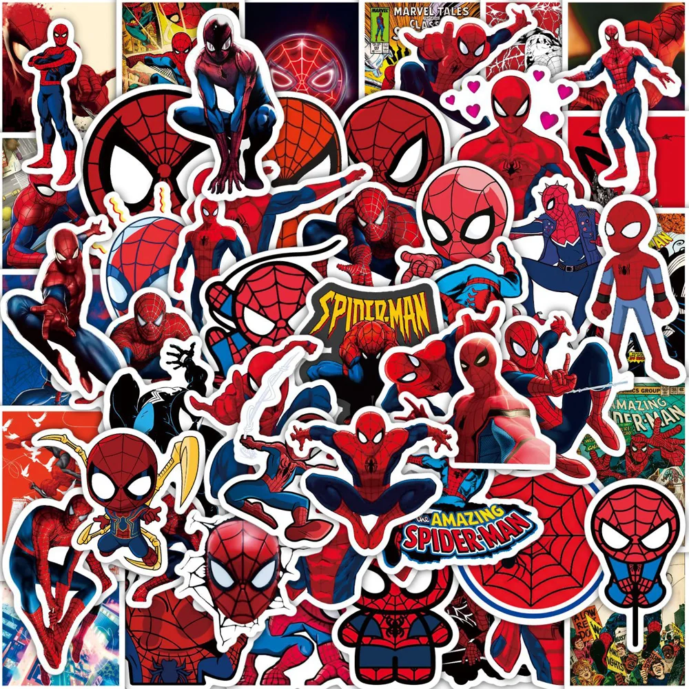 10/30/50 stücke Disney coole Cartoon Spiderman Aufkleber wasserdichte Graffiti Kühlschrank Computer Auto Superheld Anime Aufkleber für Kinder Geschenk