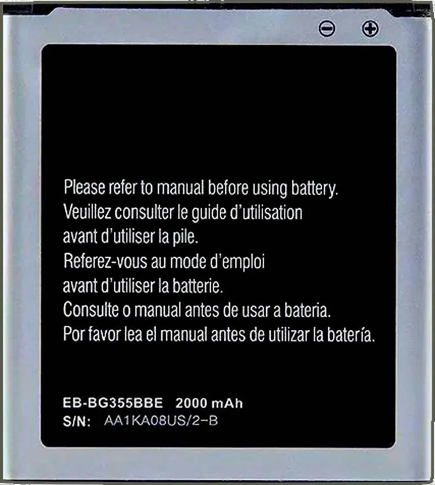 Batteria del telefono cellulare EB-BG355BBE 2000Mah per Samsung Galaxy Core 2 G355H G3558 G3556D G355 G3559 SM-G3556D - immagine 3