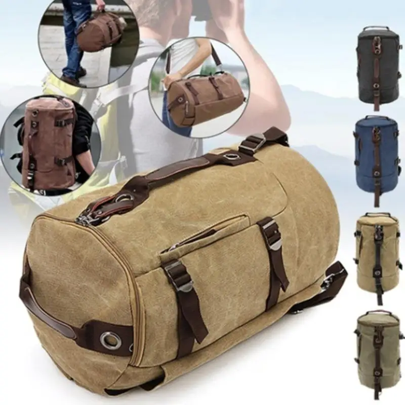 

Large Capacity Man Travel Bag Mountaineering Backpack Men Bags Canvas Bucket Shoulder Backpack