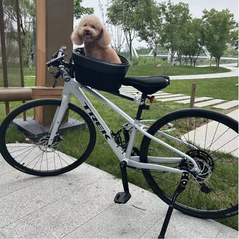 Mountain Road Bike Front Dog Seat Pet Bicycle Basket Products Portable Cat Dog Carrier Travel Accessories Removable Pet Travel