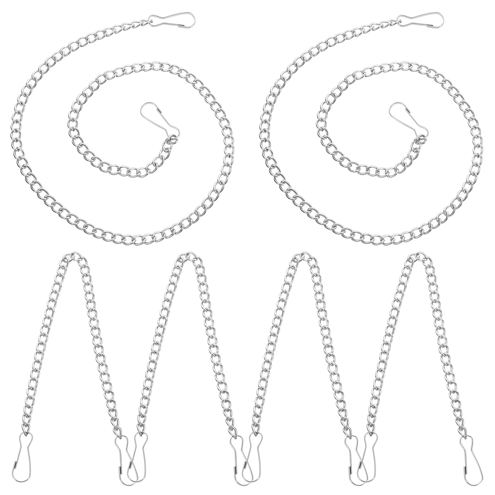 6 Pcs Tag Chain Plant Hangers Metal Chain with Hooks Picture Hardware Accessories