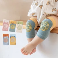 Toddler Baby Socks Thin Cotton Mesh Openwork Crawling Knit Socks Cover Infant Dispensing Anti-Slip Cartoon Knee Pads 4