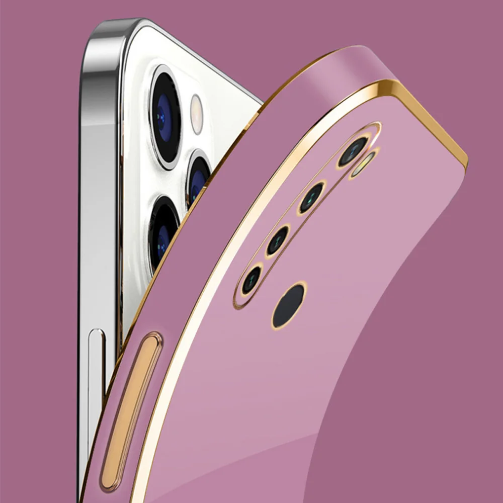 Luxury Square Plating Shockproof Phone Case with Enhanced Back Cover