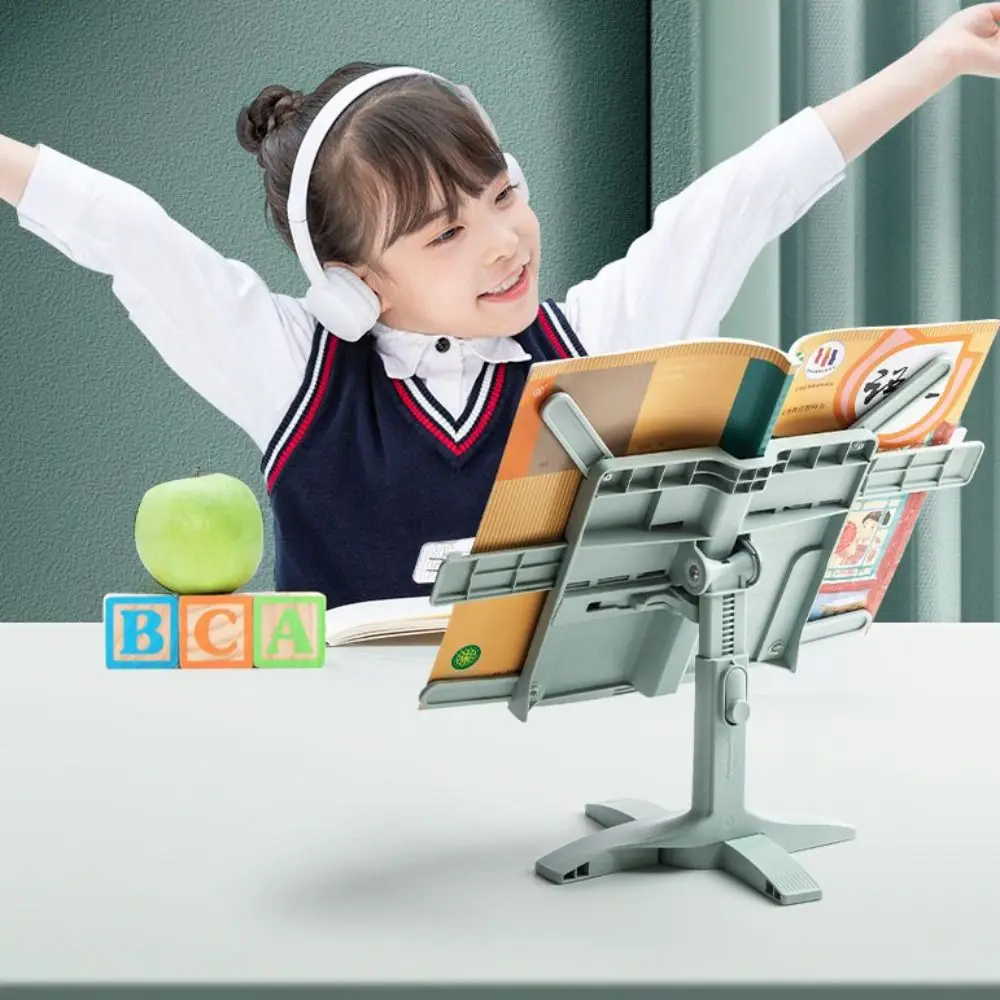 조절 가능한 각도 리프팅 책꽂이, 클립형 미끄럼 방지 매트, 독서대, 확장형 플라스틱 책꽂이, 악보 거치대