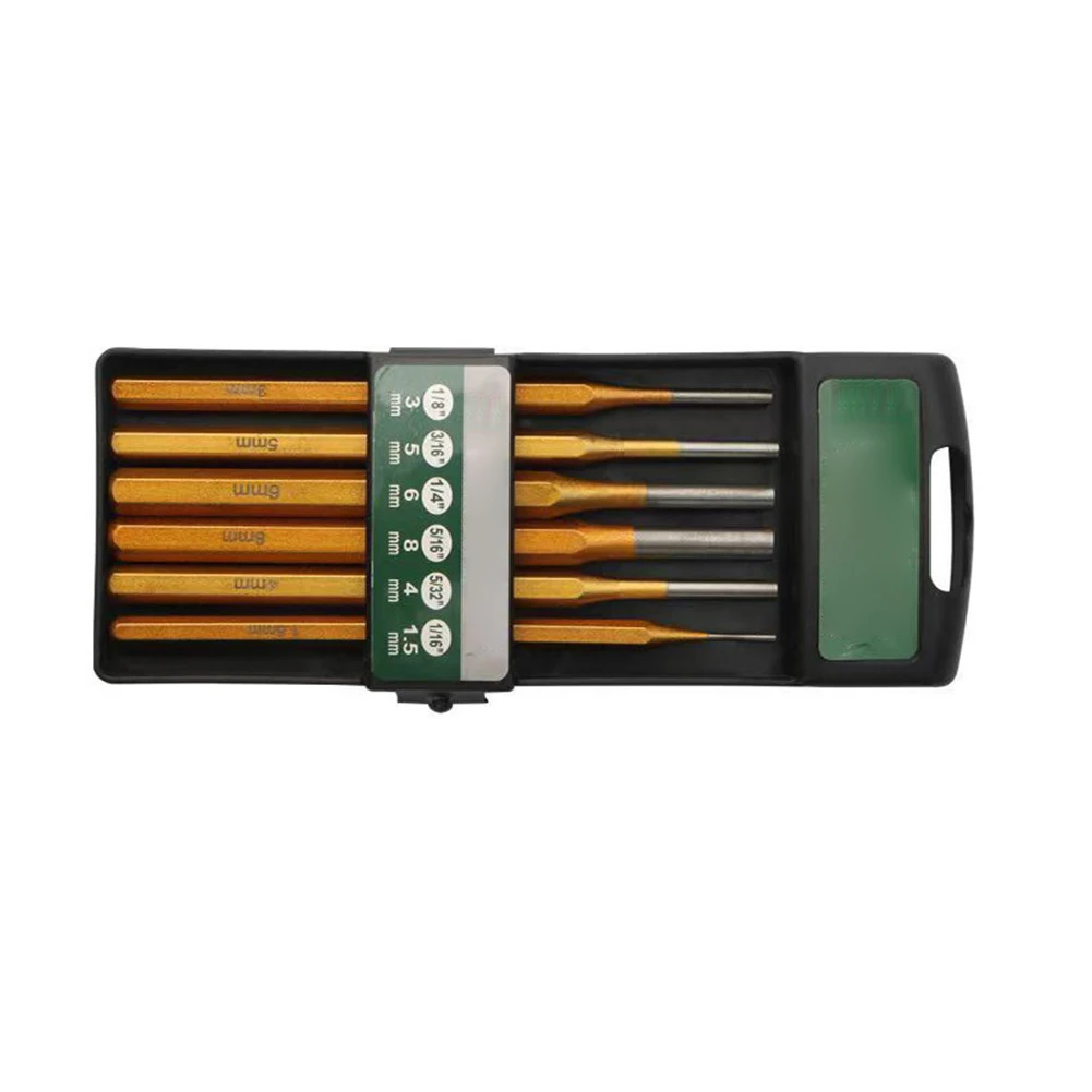 Wood carving chisels woodworking drill bits carving chisels automatic punch tool punch tool stone splitter tools 6pcs chisel set cylinder punch woodworking drill chisel punching metal stone demolition carving scaling crushing tools parts