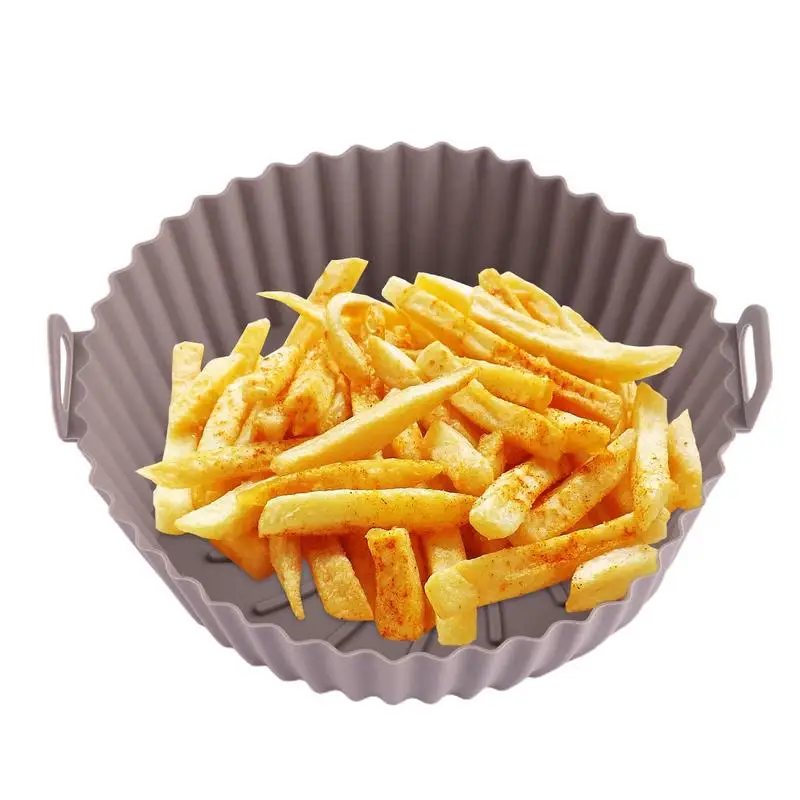 

Silicone Air Fryer Basket Silicone Air Fryer Pot With Handle Food Safe Air Fryers Oven Accessories Replacement Of Flammable
