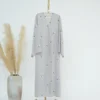 Abaya en mousseline de soie pour femmes, Kimono ouvert, Robe de Turquie, Eid Ramadan, Kaftan, Cardigan musulman, Manteau, Islam Vêtements, Robe arabe Jalabiya, Noir