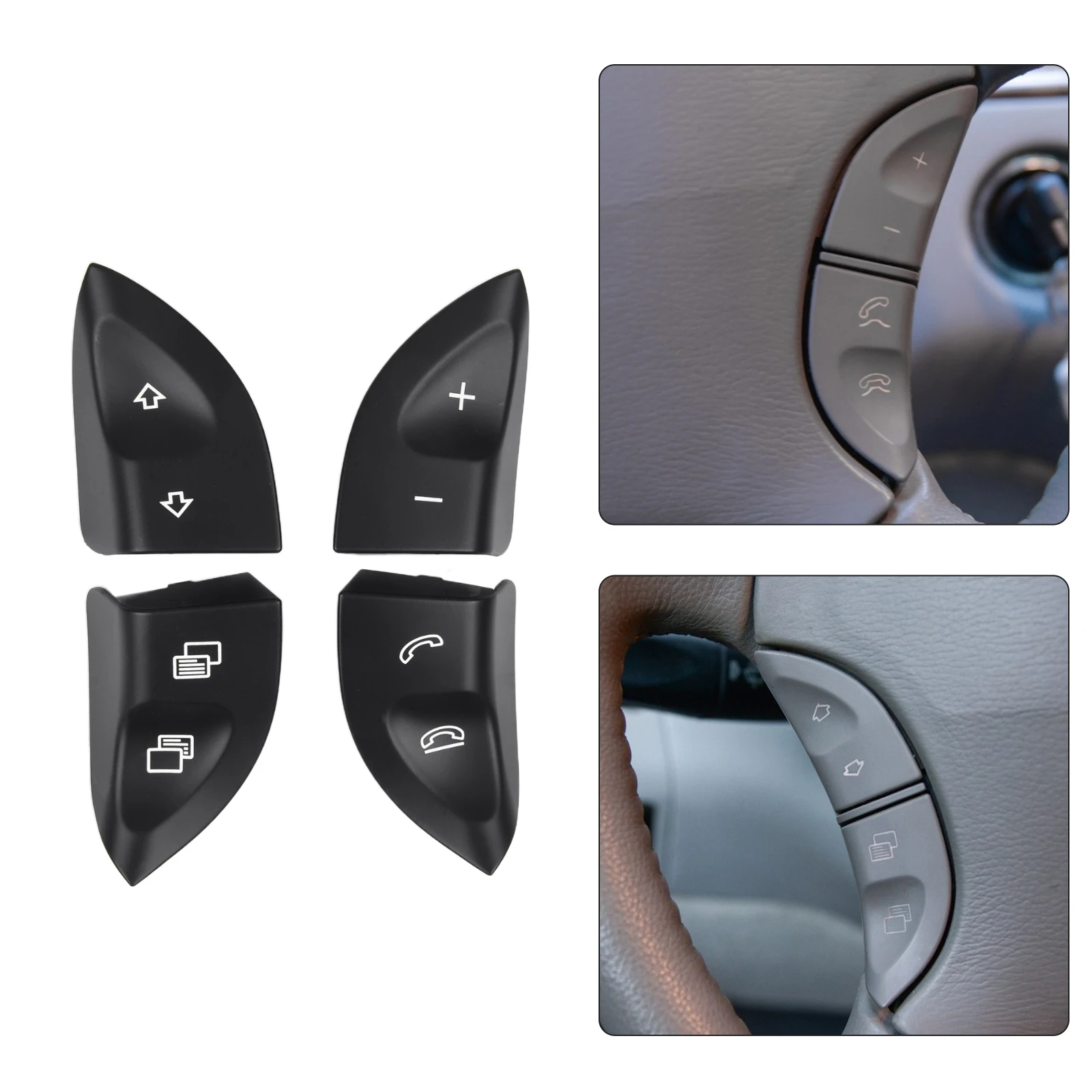 Car Steering Wheel Switch Replace Button Cover Trim For Mercedes S ...