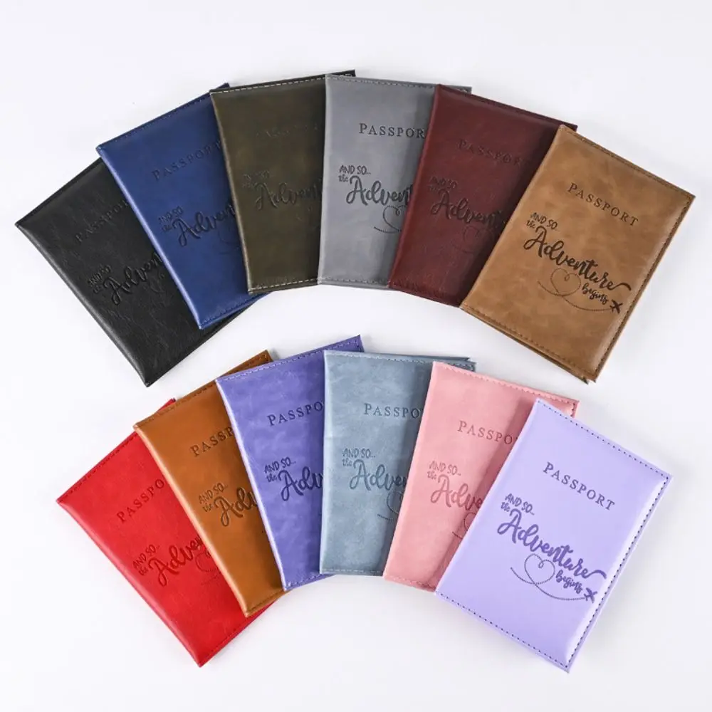 PU Leather Travel Passport Cover Fashion New Women Passport Holder Case for Men Travel Credit Card Protector Cover