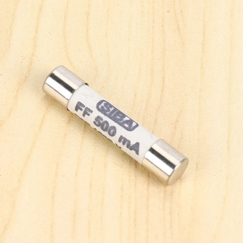 10X 1000V 500MA 6.3 X 32Mm White Ceramic Fuse For Multimeter