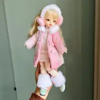 Ensemble de tenue de beurre BJD pour fille, robe et chapeau, manteau d'hiver, accessoires de jouet, cadeau de vacances, mode, vêtements, 30cm, 1/6 3