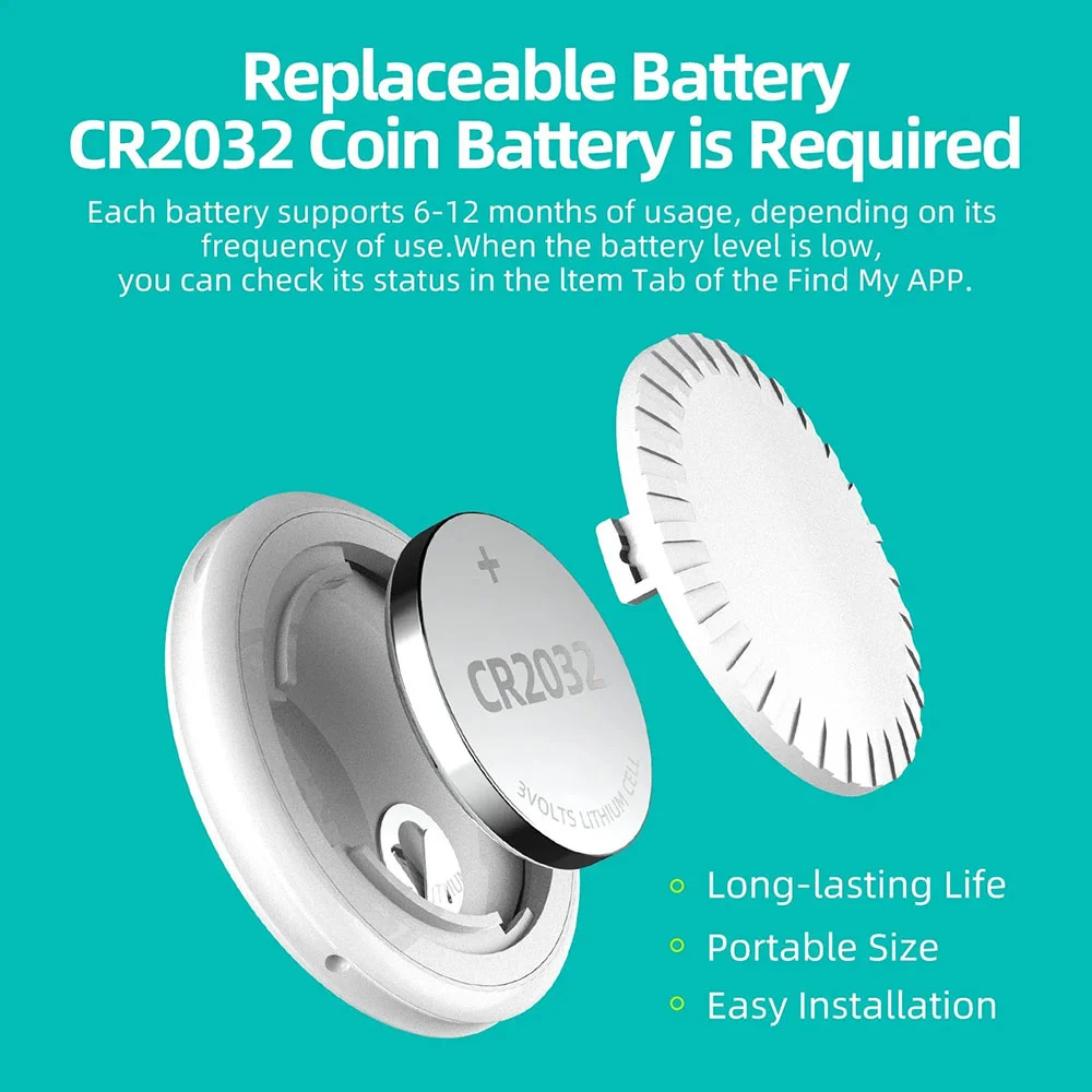 Smart Item Finder Locator GPS Tracker Bluetooth Device Key/Bag Anti-Lost Tag Reminder Work with For Apple Find My APP