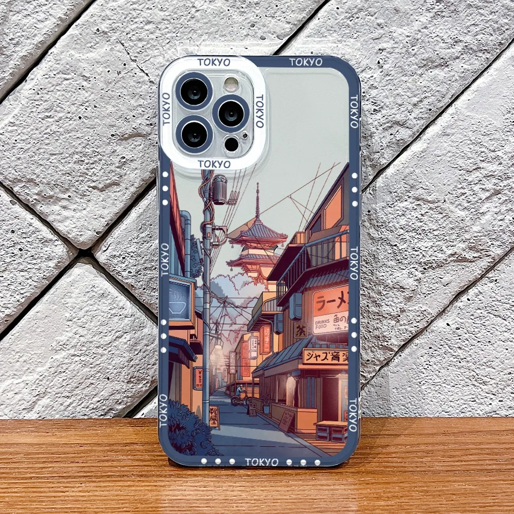 Japanese Aesthetic Anime Street Soft Phone Case