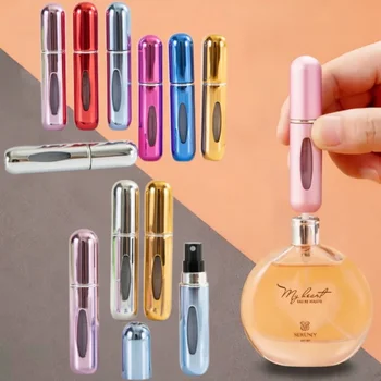 1/3/5/10pcs travel Leak portable mini perfume bottle with Bottom Fill Function aluminum refillable 5ml spray bottle 1