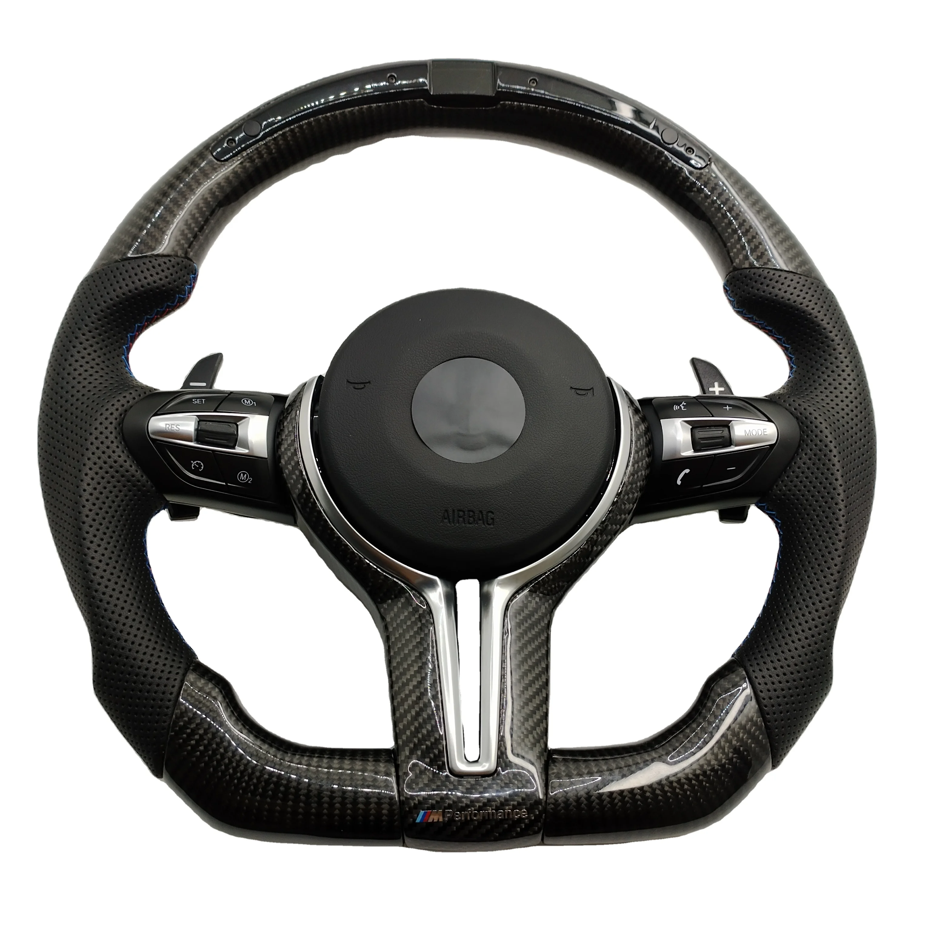 

ForLED Car Steering Wheel Carbon Fiber For BMW M2 M3 M4 M5 F18 F10 F15 F16 F20 F22 F30 F32 F36 F40 F80 F90 M Performance Sports