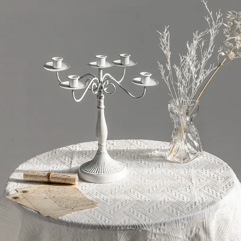 European Retro Candlestick Decoration for Romantic Dinner