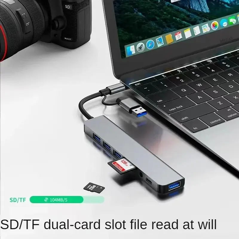 Coolcirc 5 In 1 Type C USB 3.0/2.0 HUB TF/SD Card Reader USB-C USB-A HUB Splitte