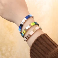 Luxury Women Girl Fashion Enamel Bangle Solid Color Bracelet Jewelry Gift Boho Jewelry Hand Accessory 5