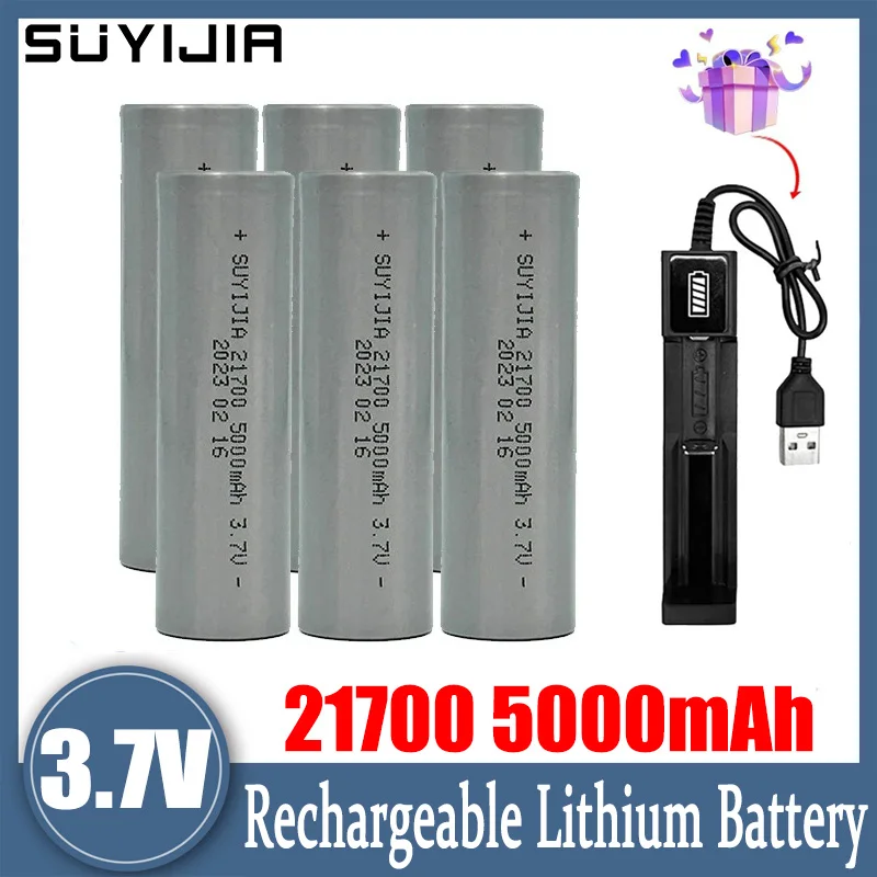 Nowy akumulator 21700 3.7V 5000mAh akumulatory litowo-lijonowe do latarka kamery golarki do mikrofonu zabawki Power Batteria