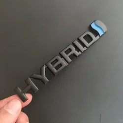 Premium 3D Metal Hybrid Car Emblem Badge Sticker Decals (Black)