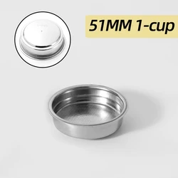 Stainless Steel 51MM Coffee Filter Basket Replacement - Premium Barista Tool and Espresso Accessory (51-1-cup Pressurized)
