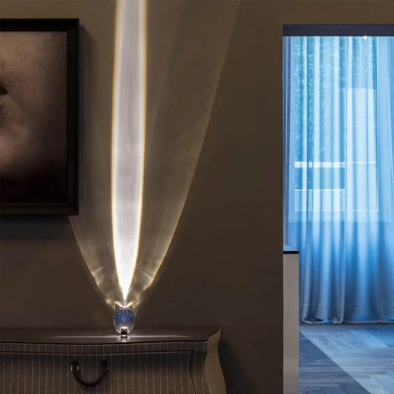 Italian Designer Table Lamp Led Crystal Eye Of The Sky Egg-shaped Lamps Living Bedroom Decor Light Night Projector Bedside Lamp