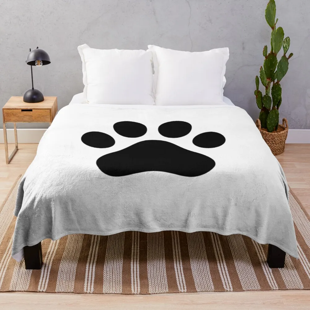 

Paw print Throw Blanket For Sofa Thin Blankets