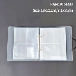 Kpop Photocard Binder - Large Capacity Transparent Album with Decorative Background Paper (A1)