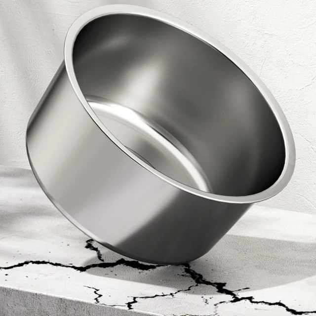 Large Stainless Steel Dog Slow Food Bowl with Thickened Stand Elevated  Pets Products Supplies Feeders Accessories Tip Proof 5