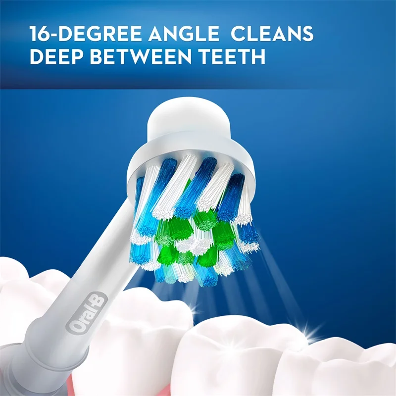 Oral B Vitality Cross Action Electric Toothbrush Rechargeable With 2 Minutes Timer Rotation Clean White Teeth Black/White Brush - Image 2