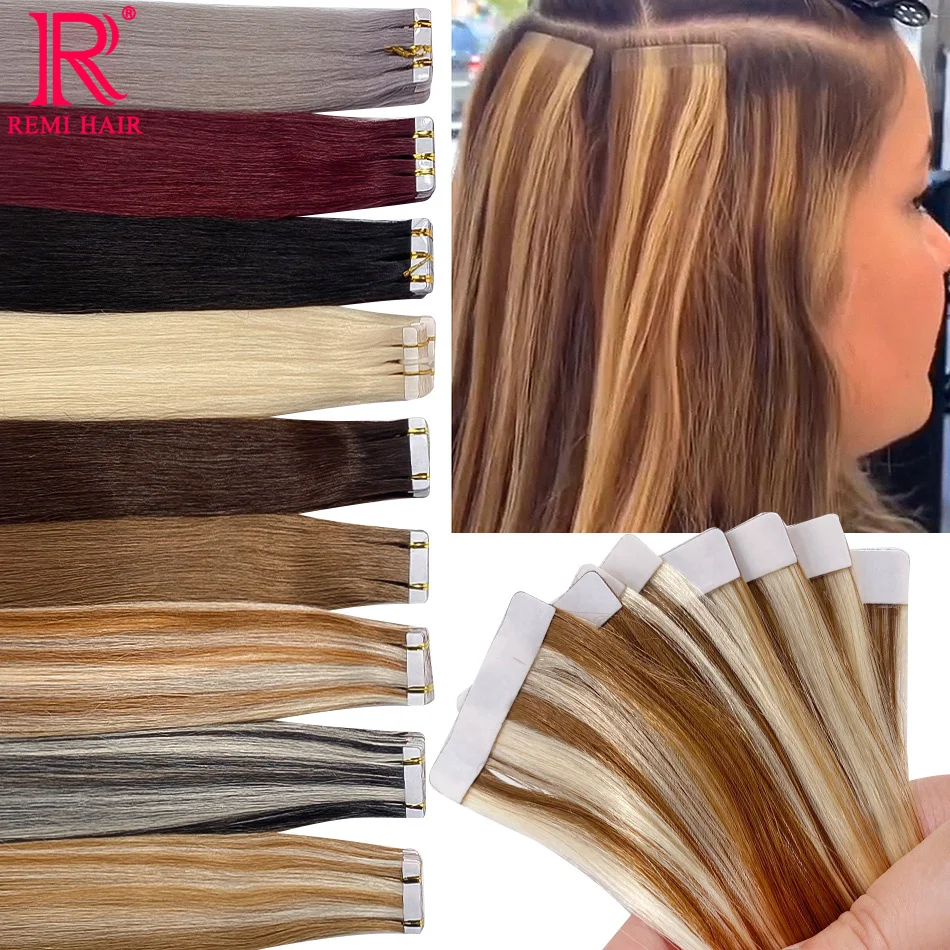 Tape in Human Hair Extensions Real Human Natural Hair Vietnamese Straight Strong Adhesive Skin Weft For Women human hair extensions human hair for braiding