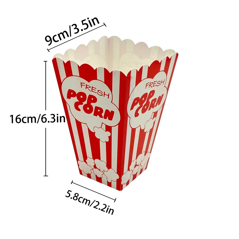 10 pezzi scatola di Popcorn rossa confezione di carta scatole di Popcorn  usa e getta contenitori contenitori borse striscia avvolgente Baby Shower  festa di compleanno - AliExpress