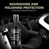 Car Plastic Restorer Crystal Clear Auto Interior Leather & Panel Renewal Wax Coating Agent Back To Black Gloss Car Wax Polish 3